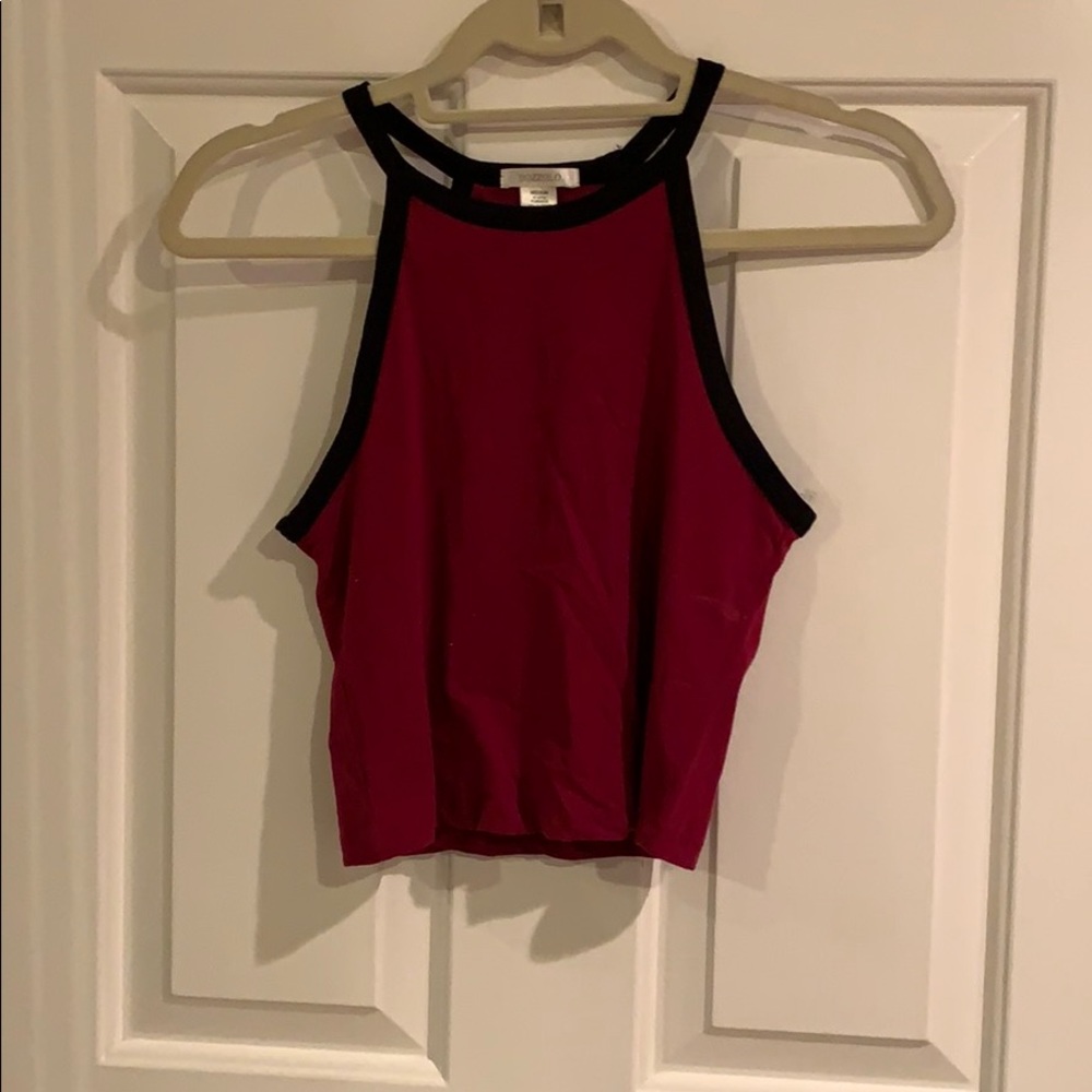 Maroon crop top